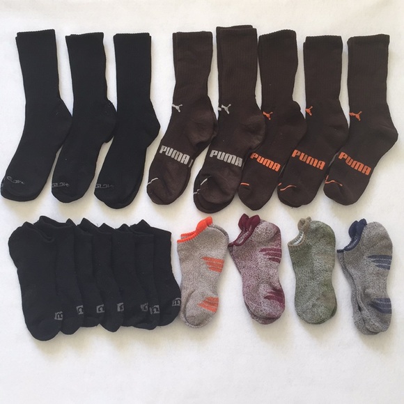 Puma Other - Lot of 15 pairs of men’s athletic socks 9-11